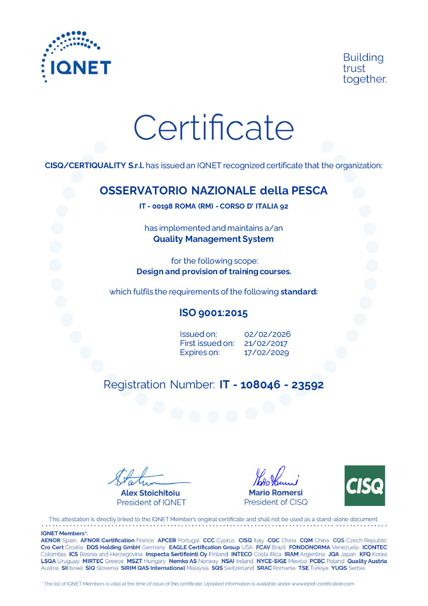 Attestato ISO 9001